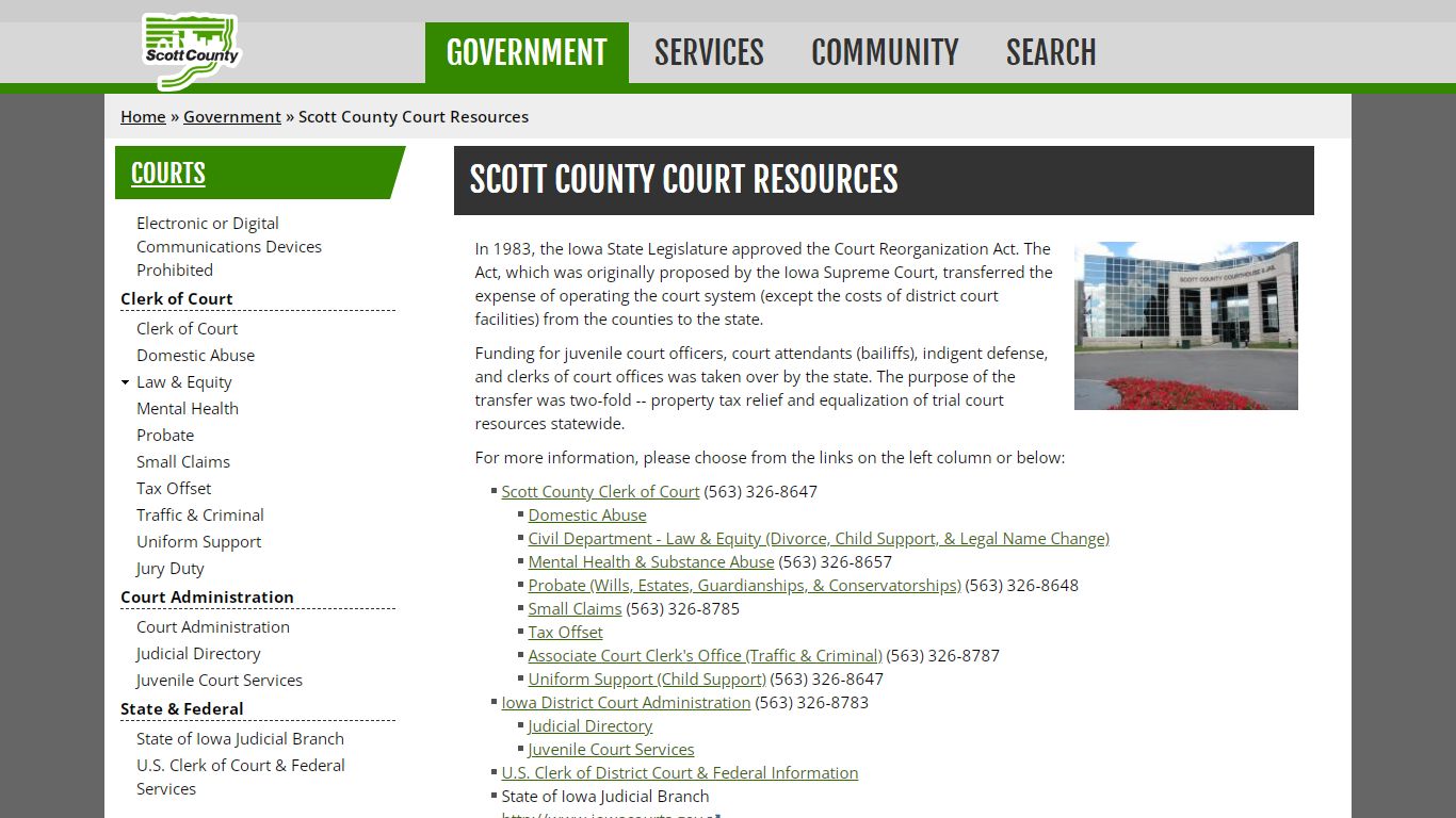 Scott County Court Resources | Scott County, Iowa